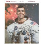 Fred Haise signed and inscribed 10x8 colour photograph. Haise is an American former NASA