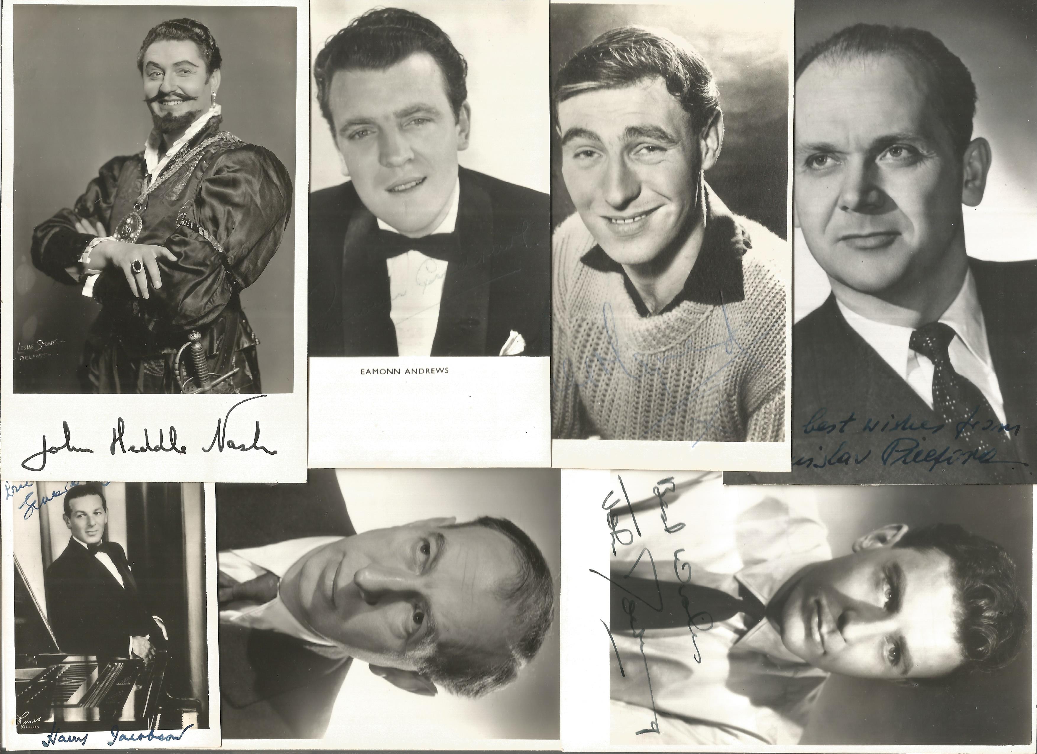 TV Film Actors Music vintage signed photo collection. 30+ mainly 6 x 4 inch b/w photos. Good - Image 2 of 4