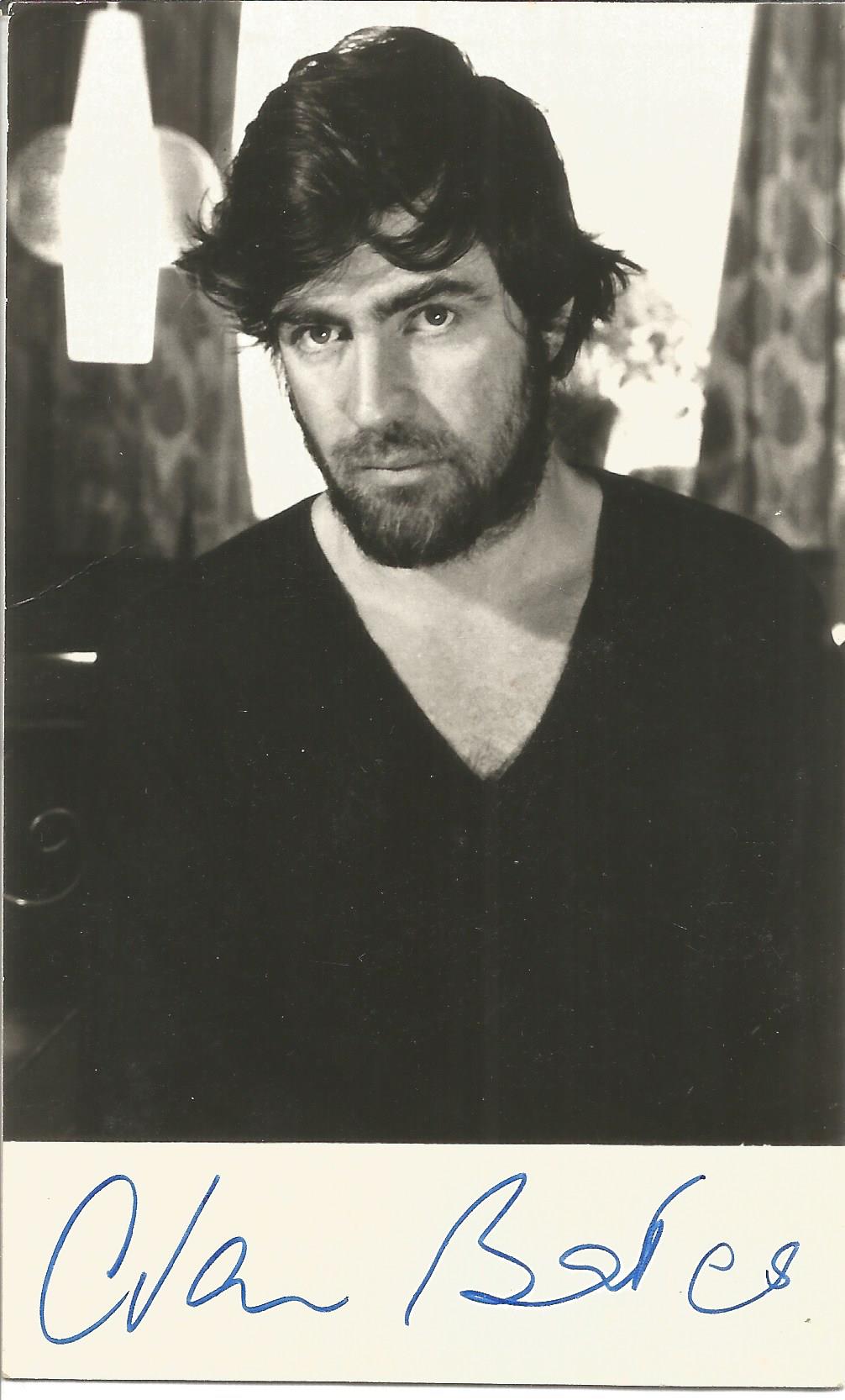 Alan Bates signed 6x4 black and white photograph. Bates was an English actor who came to