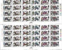 GB mint Stamps 88 Battle of Hastings Stamps, 3 x Cylinder Block of 24 x 4d, 1 x Cylinder Block of