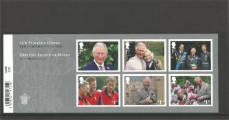 GB mint Stamps £7+ face value Miniature Sheet HRH The Prince of Wales 90th Birthday, 3 x 1st, 3 x £