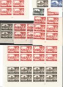 GB mint Stamps Elizabeth II pictorial Stamps Castles Cylinder Block of six 5/-, 2 x Block of four