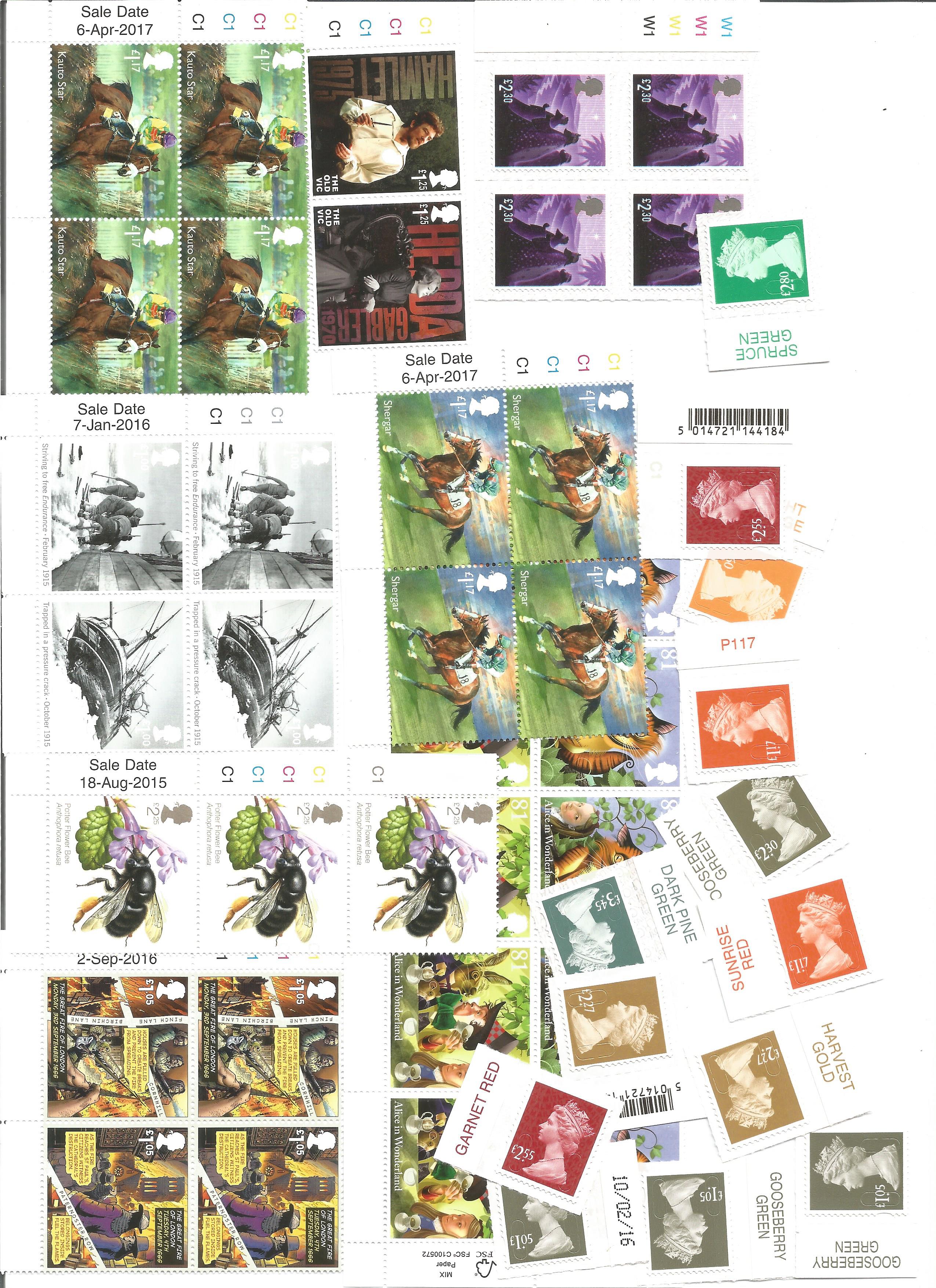 GB mint stamps approx. £65+ face value. Stamps from 81p to £3.60. All ready to use. Good