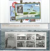GB mint Stamps Battle of Britain Collection, Includes Miniature Sheet no 514 The 75th Anniversary of