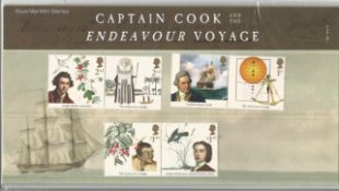 GB mint stamps Presentation Pack no 559 Captain Cook and the Endeavour Voyage 2018. Good