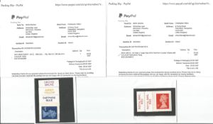 GB mint Stamps QE II Definitives Colour Tab Sets, Includes 2013 1st, 1st Large, 2013 New Tariff 78p,