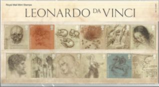 GB mint stamps £10+ face value Presentation Pack no 567 Leonardo Da Vinci 2019. Good condition. We