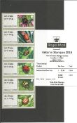 Royal Mail Post & Go Labels Ladybirds 1st Class Strip in a Hagner Block, 2016, ready to use. Good