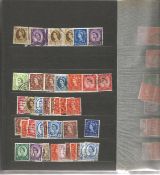 GB Stamps An Album with 12 Hardback Pages with 6 Hagner Strips each side, full of GB Stamps early QE