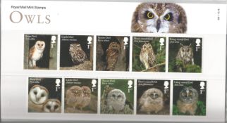 GB mint stamps Presentation Pack no 555 Owls 208. Good condition. We combine postage on multiple