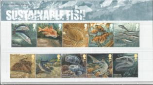 GB mint stamps Presentation Pack no 499 Sustainable Fish 2014. Good condition. We combine postage on