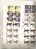 GB Mint Stamps £239+ face value Stamp Album with 14 pages and 7 rows each side full of Cylinder