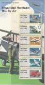 Royal Mail Post & Go Labels Collectors Pack no27 Royal Mail Heritage Mail by Air 2017. Good