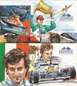4 x Australian Formula 1 Grand Prix Air Mail Postcards with Stamps and Australian Formula 1 Grand