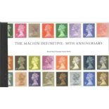 GB mint stamps Prestige Pack The Machin Definitive 50th Anniversary, complete. Good condition. We