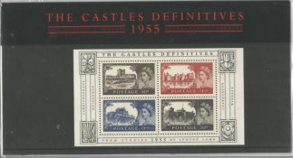 GB mint stamps Presentation Pack no 69 The Castles Definitives 1955, 2005. Good condition. We