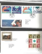 99 FDC with Stamps and various FDI Postmarks, housed in a First Day Cover Album, Including