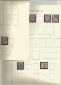 GB Stamps Over 250 Stamps on 18 Album Pages, Includes 14 x Victoria penny red & 3d, George V, Edward
