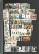 GB Stamps £72+ face value Mint & used WH Smiths Album containing 24 Hardback pages with 9 rows on