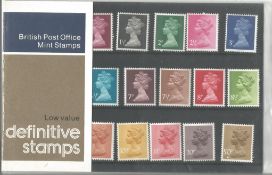 GB mint Stamps Presentation Pack no 90 Low Value Definitive Stamps 1977. Good condition. We