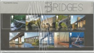 GB mint stamps Presentation Pack no 508 Bridges 2015. Good condition. We combine postage on multiple