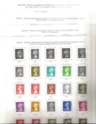 GB Used Stamps 5 Album leaves with 49 Definitive Stamps from 1993 - 2004. Good condition. We combine