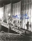 Arthur C Clarke signed 10x8 black and white photo. Good condition. All autographs come with a