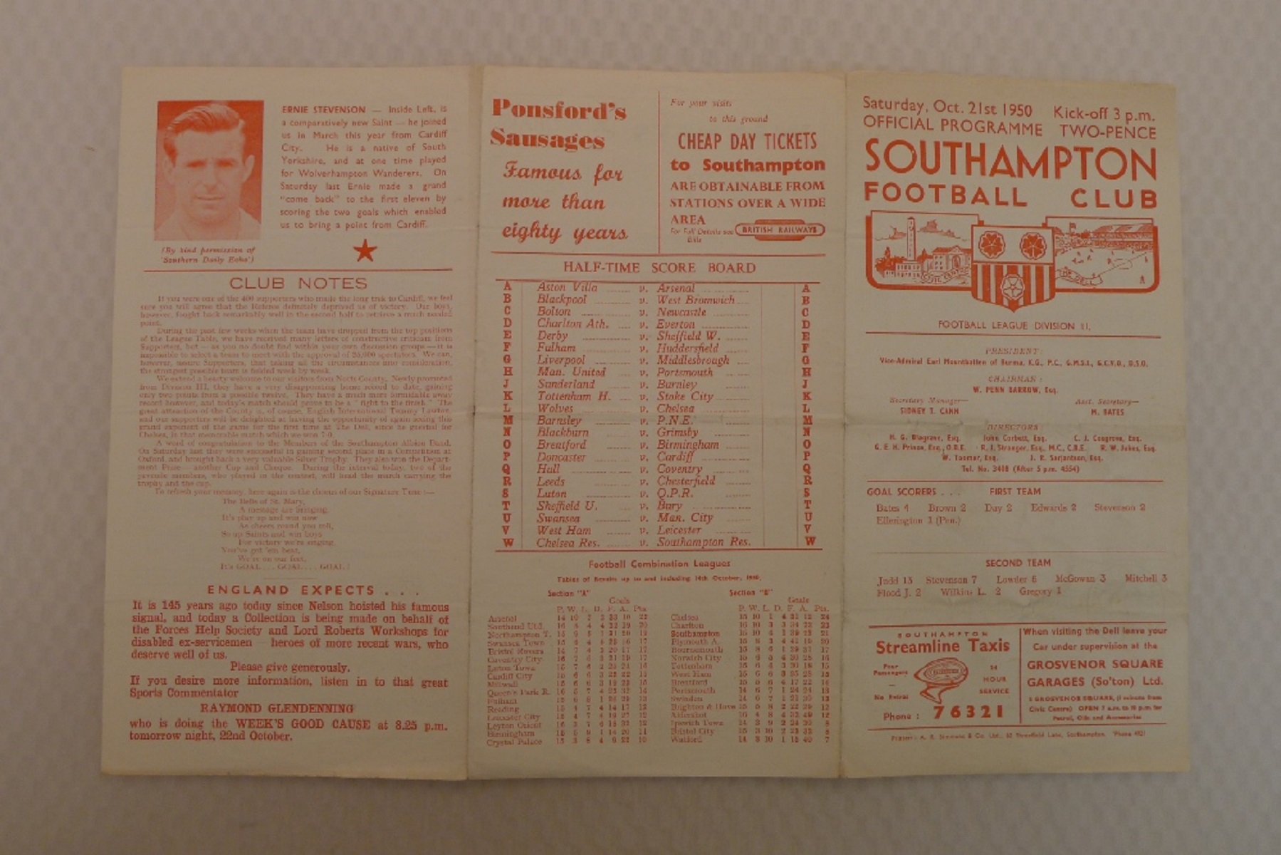 Vintage Football Programmes. 2 x Southampton 1950 / 51 Season football programmes comprising v Notts - Image 4 of 7