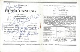 Hippo Dancing Vintage 1954 Theatre Programme Signed Inside By Robert Morley, Wilfred Hyde White,