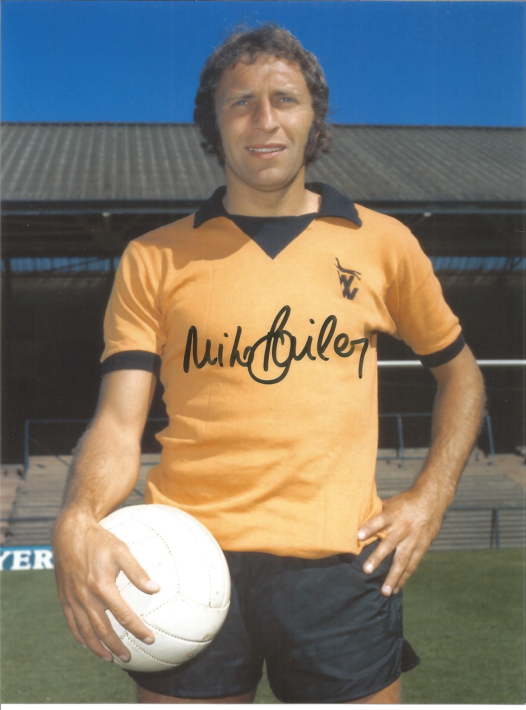 Football Autographed Wolves 8 X 6 Photos Col & B/W, Depicting Former Midfielder And Captain Mike - Image 3 of 3