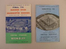 FA Cup football programme 1960 1 x Final and 1 x Semi Final football programmes comprising Final Tie