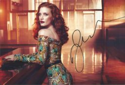 Jessica Chastain signed 12x8 colour photo. Good condition. All autographs come with a Certificate of