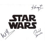 Star Wars multi signed 8x10 movie photo signed by THREE actors from the films in Miltos Yerolemou,