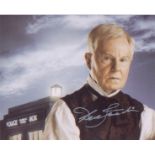 Dr Who Sir Derek Jacobi signed 10 x 8 inch photo in character as the Master from Dr Who. Good
