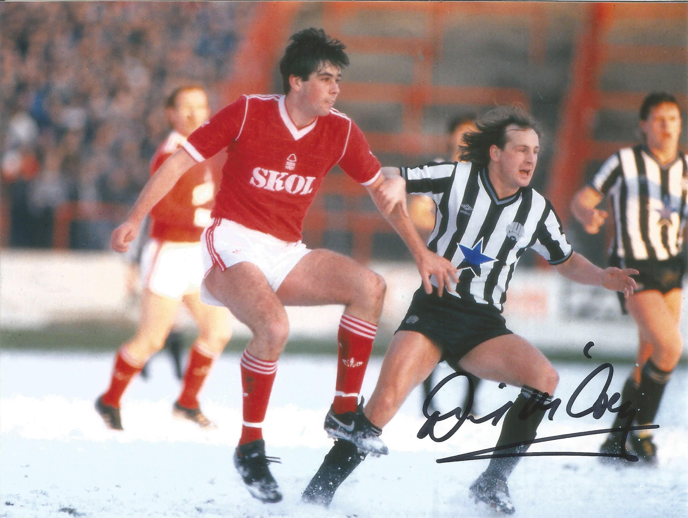 Football Autographed Newcastle United 8 X 6 Photos Col & B/W, A Lot Of 7 Signed Photos Of Players - Image 2 of 3