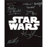 Star Wars 8x10 photo signed by FIVE actors who appeared in a Star Wars movie, including Tim Dry,