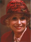 Barbara Windsor signed 7x5 colour photo. Dedicated. Good condition. All autographs come with a