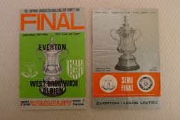 FA Cup football programmes FA Cup 1968 1 x Final and 1 x Semi Final football programmes comprising