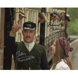 The Railway Children. 8x10 photo signed by actors Bernard Cribbins and Sally Thomsett. Good