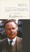 Edward Hardwicke Dr. Watson in Sherlock Holmes signed card and UNSIGNED photo. Good condition. All