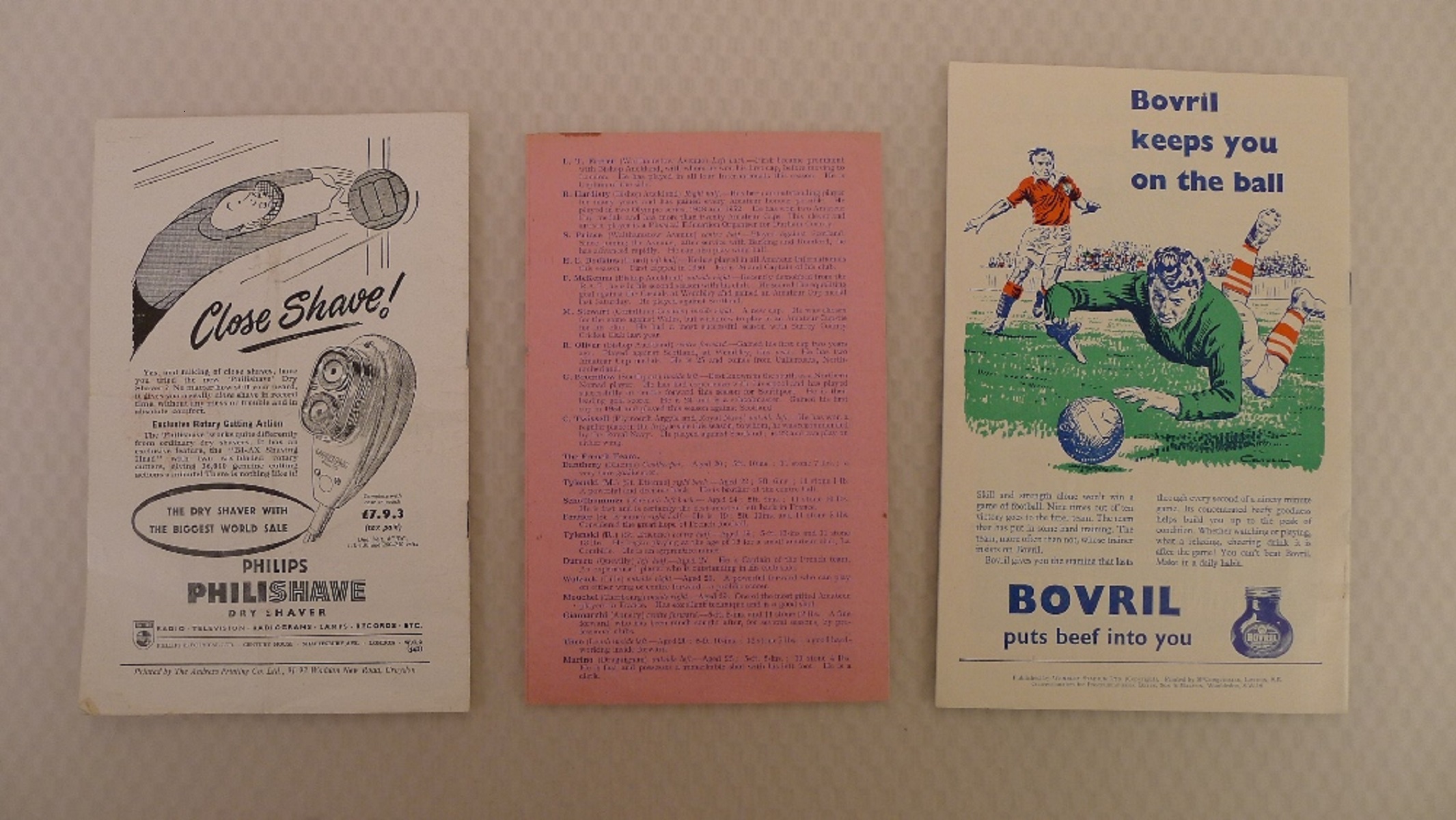 International Football Programmes. 3 x England Amateur 1950s International football programmes - Image 2 of 5
