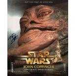 Star Wars 8x10 photo from Return of the Jedi, signed by John Coppinger, the puppeteer who gave