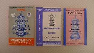 FA Cup football programmes 1966 1 x Final and 2 x Semi Final football programmes comprising Final