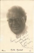 Casablanca actor Szoke Szakall, played Cuddles signed 6x4 sepia photo.