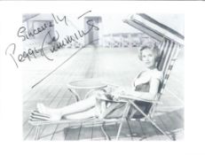 Peggy Cummins signed 7x5 black and white photo. Good condition. All autographs come with a