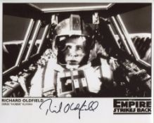 Star Wars 8x10 photo from Return of the Jedi, signed by B Wing pilot Richard Oldfield. Good
