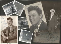 Dickie Valentine signed collection. Assorted sizes black and white. Good condition. All autographs