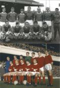 Football Autographed Arsenal 8 X 6 Photos Col & B/W, Depicting Several Arsenal Team Groups, All