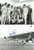 Football Autographed Aston Villa 8 X 6 Photos B/W, Depicting Superb Images Showing Ray Graydon