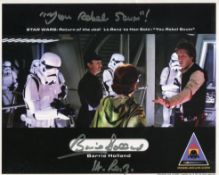Star Wars 'Rebel Scum' signed photo signed by actor Barrie Holland who has also added the line he